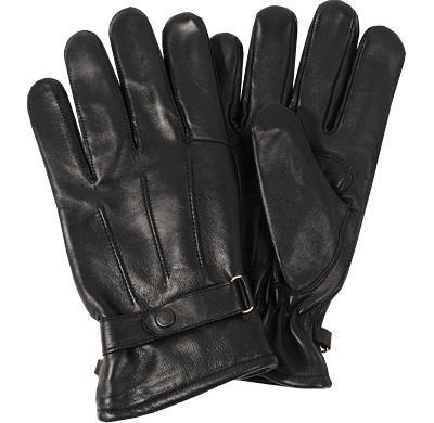 Barbour, Handschuhe, Nappaleder warmgefüttert, schwarz