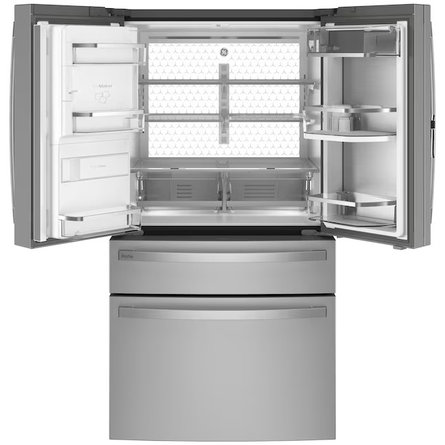 GE Profile 27.9-cu ft Smart French Door Refrigerator with Ice Maker and Door within Door (Fingerprint-resistant Stainless Steel) ENERGY STAR