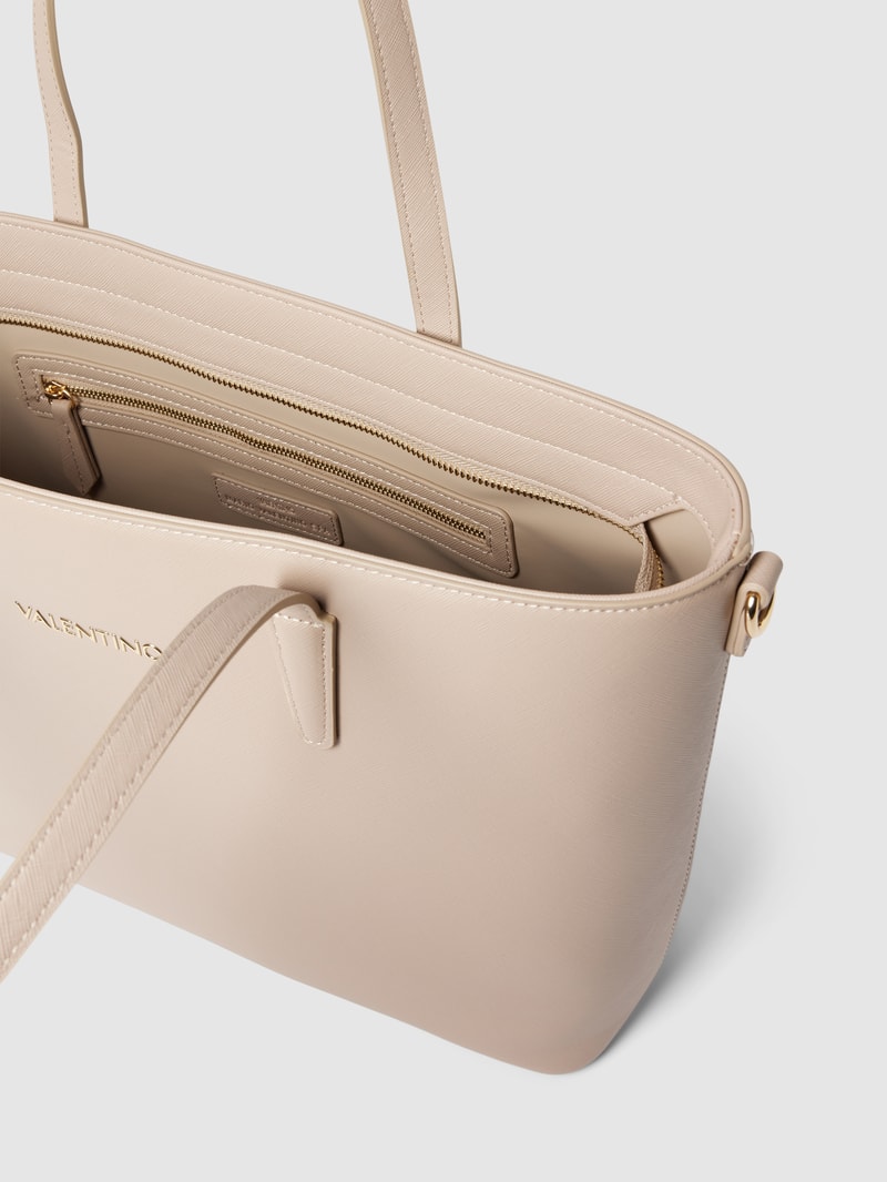 Shopper mit Label-Detail Modell 'ZERO' in beige