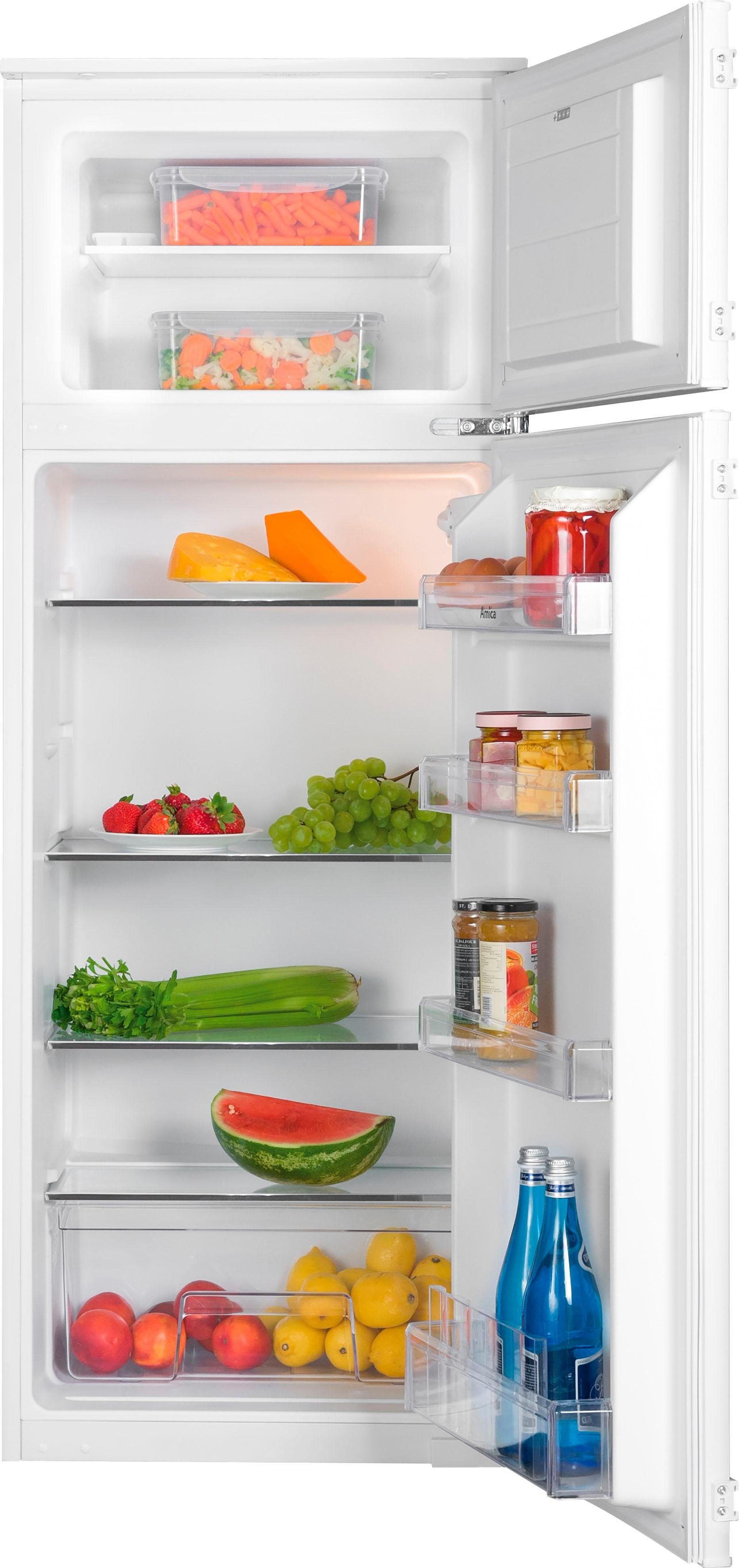 Amica Einbaukühlgefrierkombination EDTS 374 900, 144 cm hoch, 54 cm breit, LED- Beleuchtung