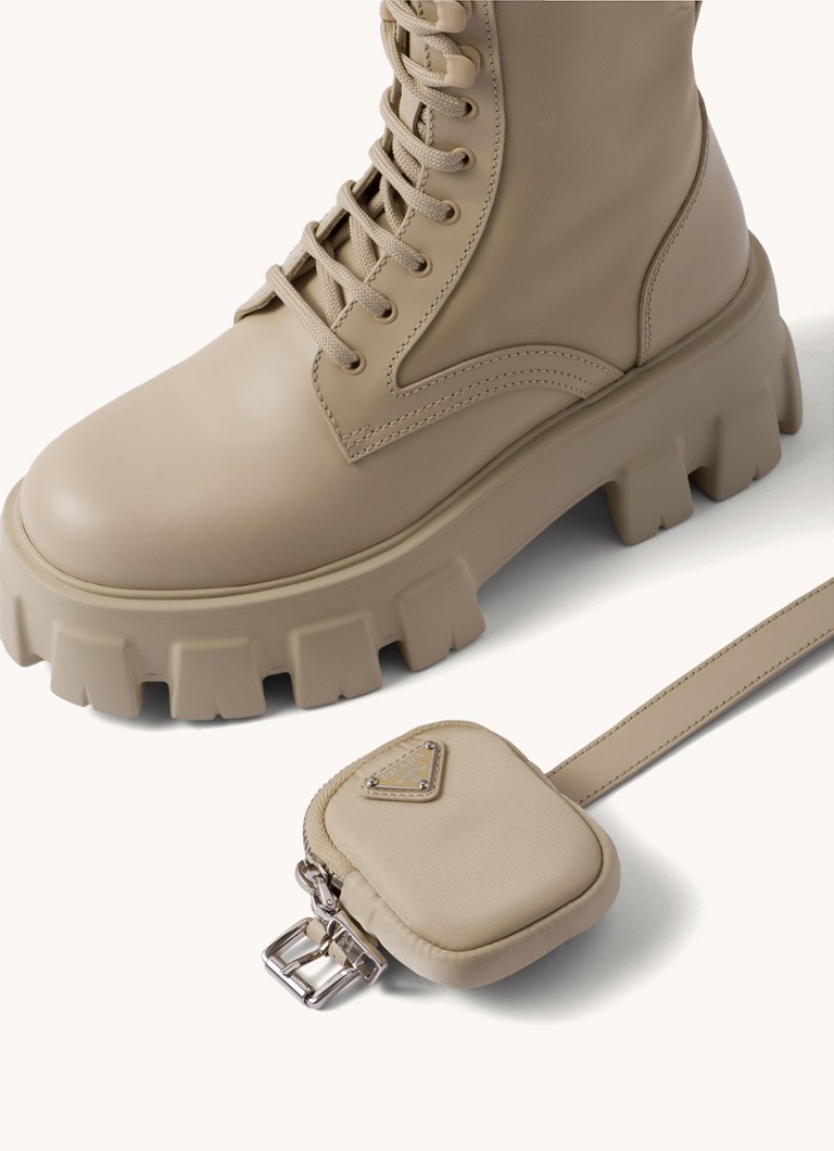 Prada  Biker boot van leer
