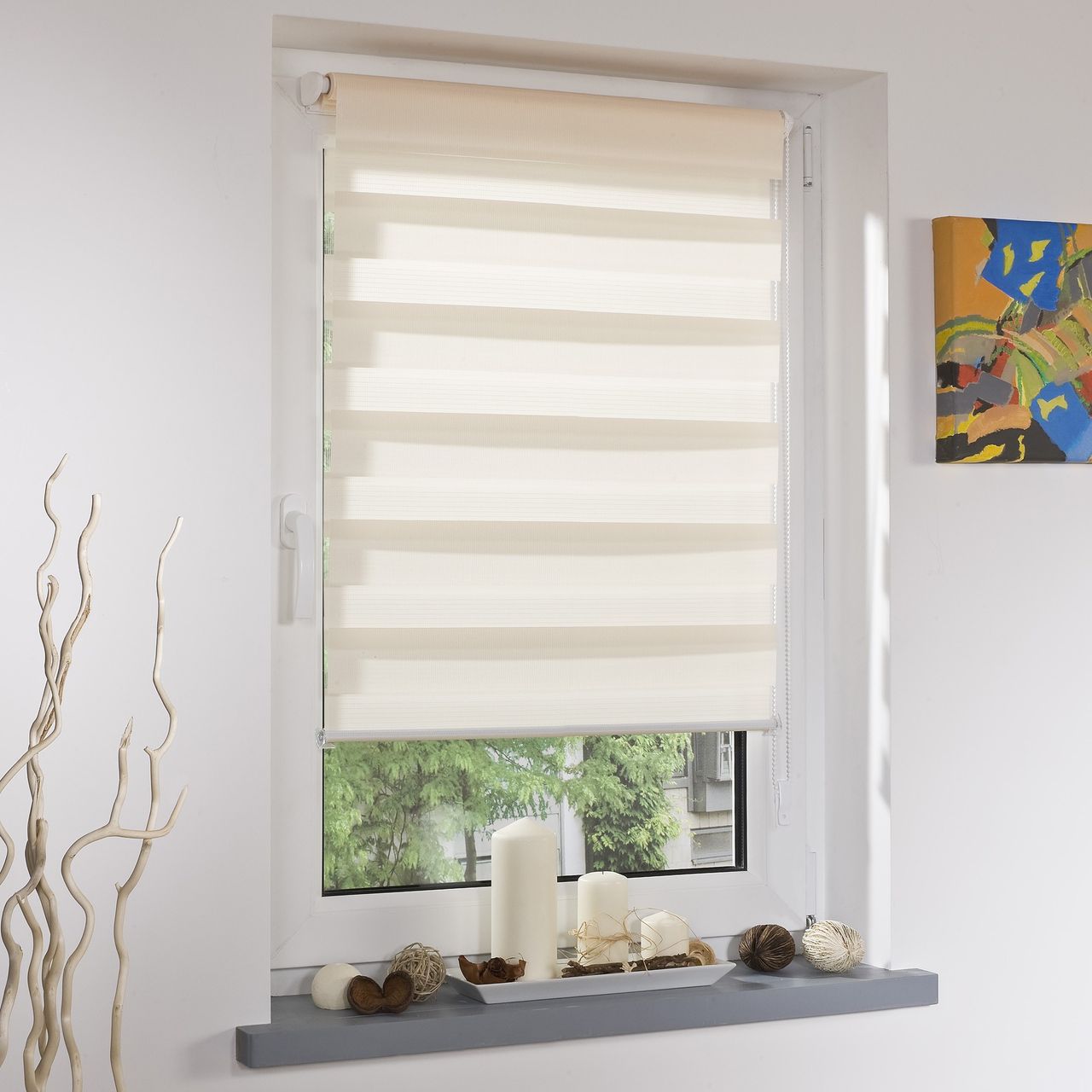 Bella Casa DUO-Rollo Doppelrollo, apricot, 200 x 80 cm