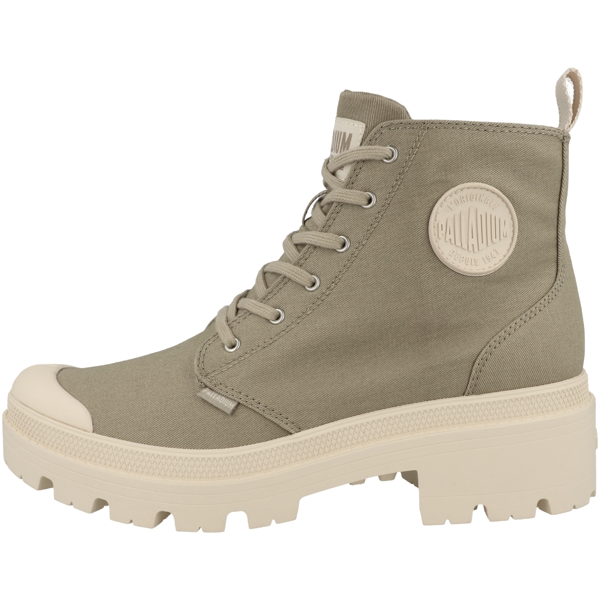 Palladium Pallabase Twill Schnürboots grau