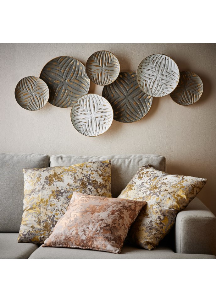 Jacquard Kissenhülle mit Füllung (2er Pack)