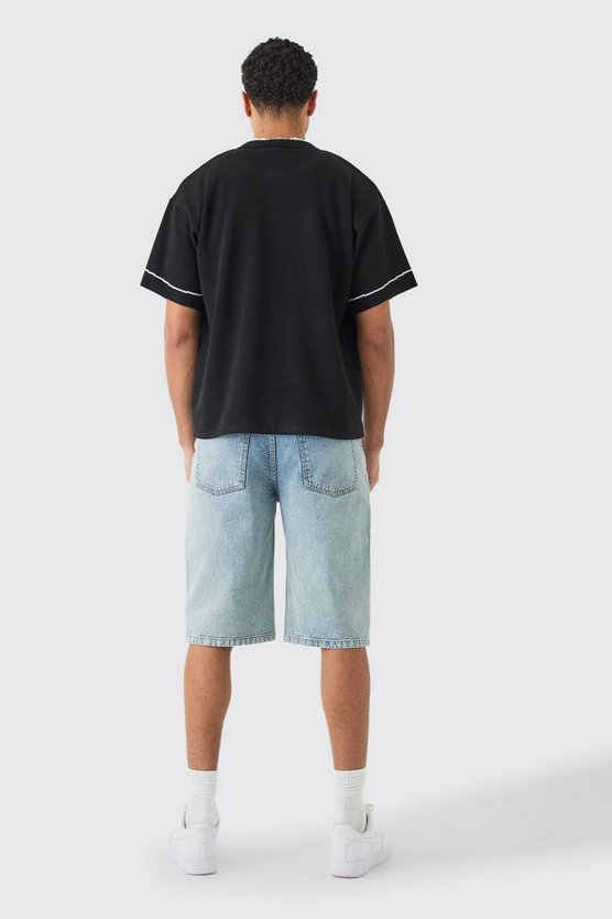 Kastiges Jacquard-Hemd mit abstraktem Detail