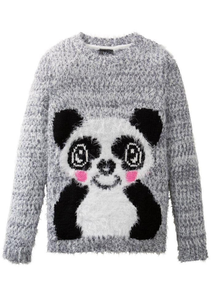 Flauschiger Mädchen Strickpullover