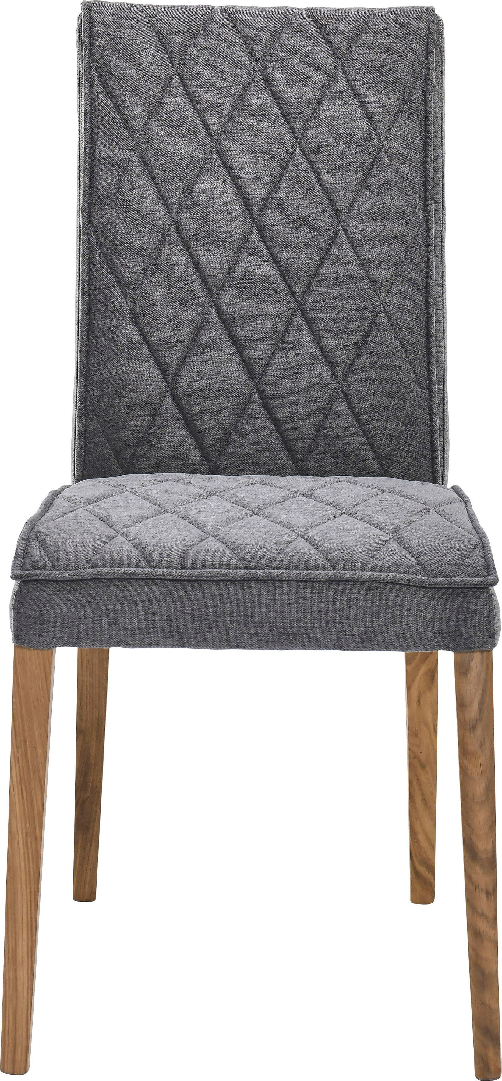 Home affaire 4-Fußstuhl Hunsrück (Set, 2 St), im 2er Set, aus massiver Eiche natur