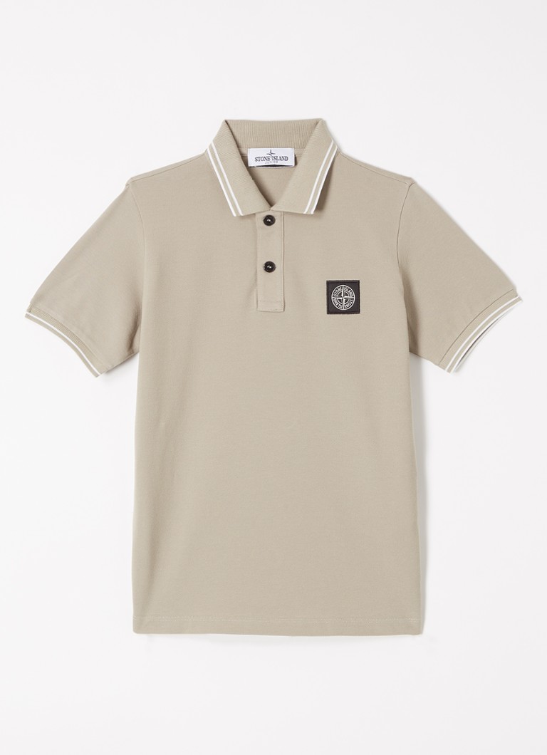 Tricou polo Stone Island 21348 din bumbac cu logo brodat