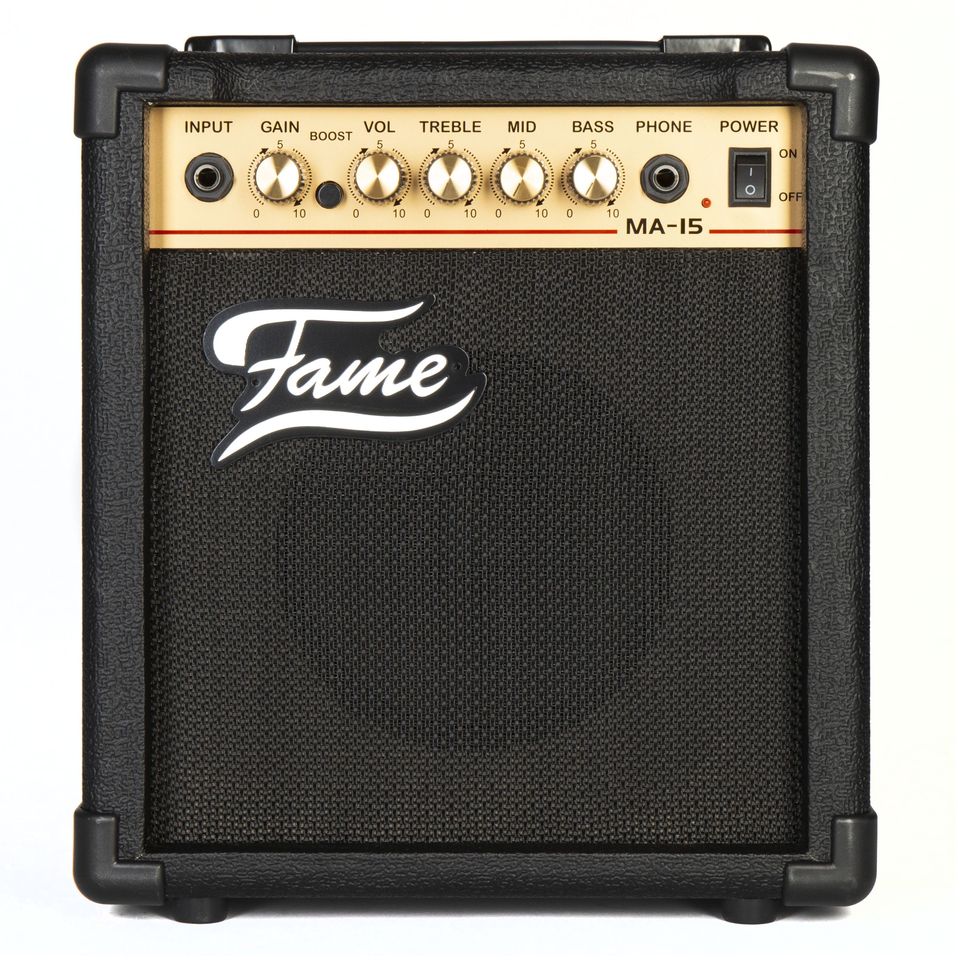 FAME Verstärker (MA-15 Combo Gitarrenverstärker mit 15 Watt Leistung und 3-Band Equali)