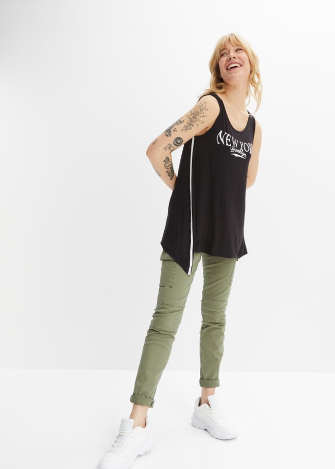 Long-Top mit Druck