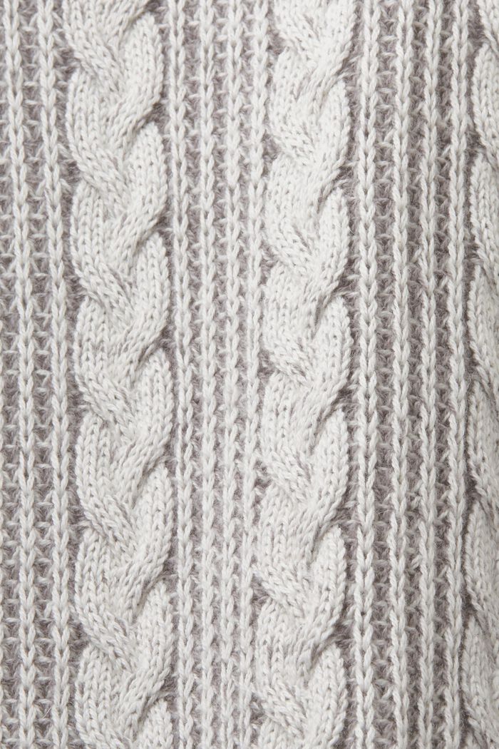 Zopfstrick-Cardigan mit Reißverschluss