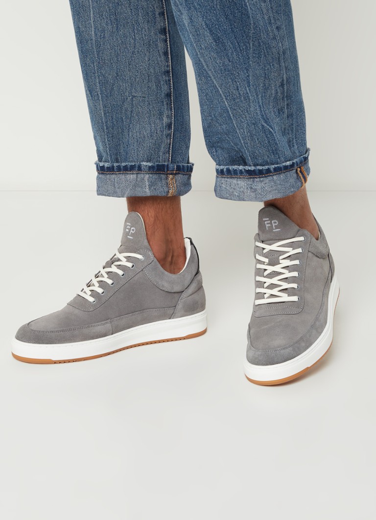 Niskie buty sportowe Filling Pieces Ripple ze zamszu ze skórzanymi detalami.