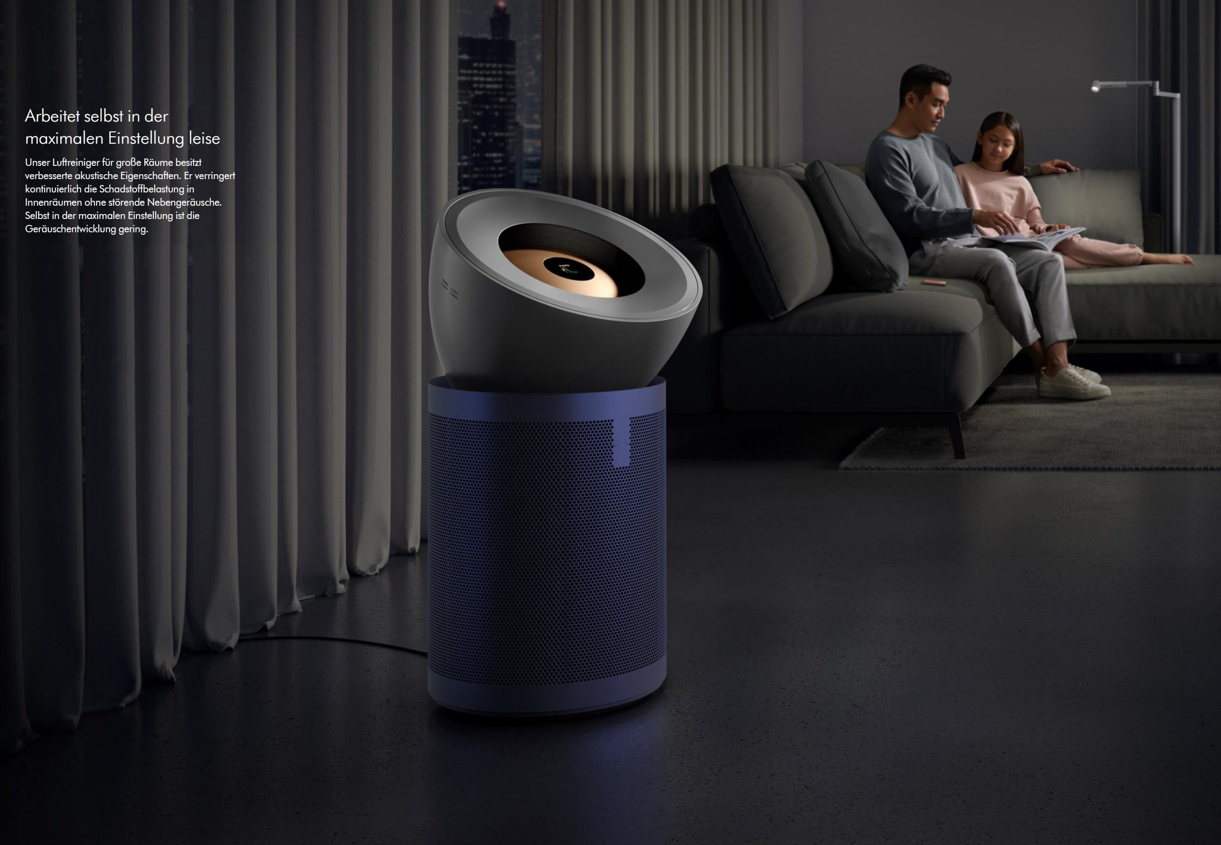 DYSON Luftreiniger Luftreiniger BP03 Bluetooth Allergiker CADR 300m³/h, für 100 m² Räume, Air Purifier Raucherzimmer Luftfilter Zuhause Schlafmode Timer per App