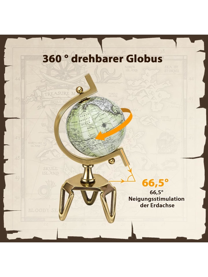 COSTWAY Antiker Globus S in Hellgrün günstig kaufen onesize