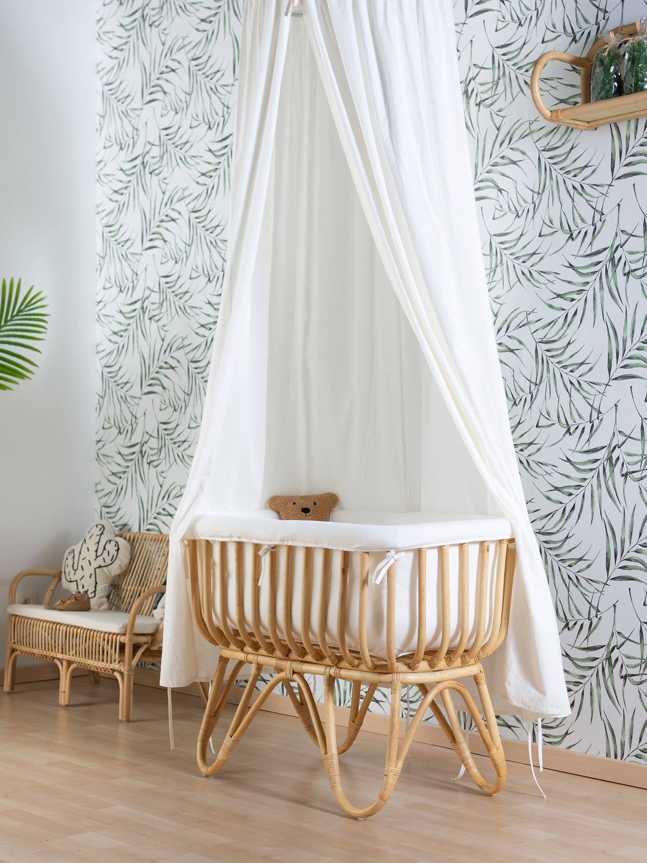 Childhome Babywiege mit Matratze CHILDHOME, Rattan - natur