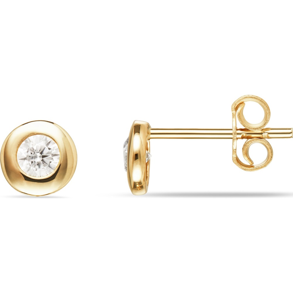 FAVS Boucles d'oreilles à fermoir à poussette 375 Or jaune Boucles d'oreilles
