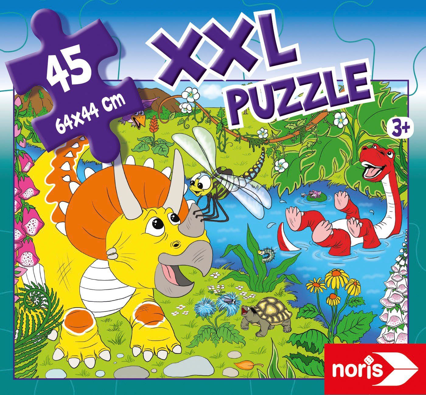 Noris Puzzle XXL Puzzle Dinosaurier, 45 Puzzleteile