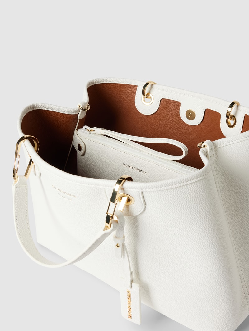 Shopper mit Label-Detail in weiß