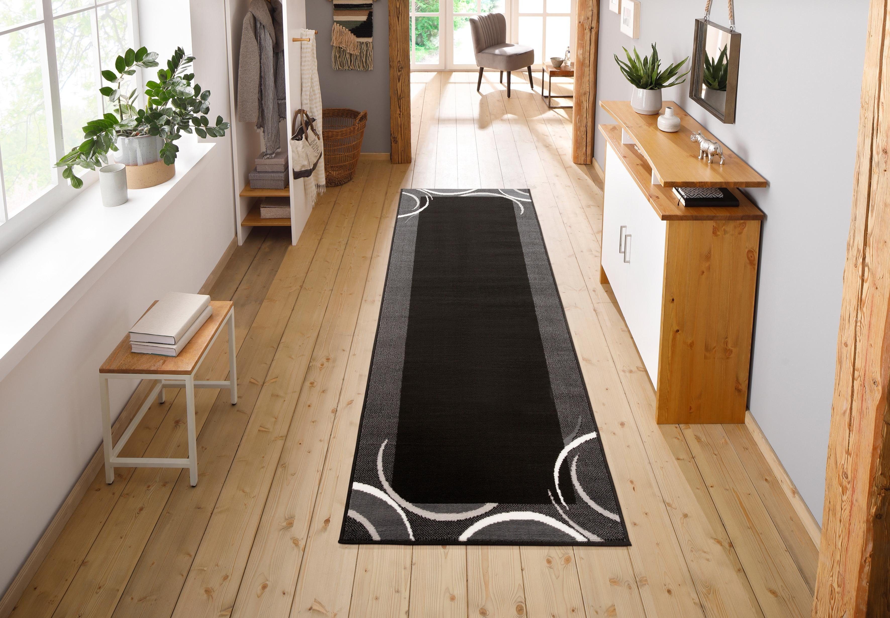 Läufer Noah, my home, rechteckig, Höhe: 7 mm, mit Bordüre, Läufer, Brücke, Kurzflor, verspieltes Design, elegant