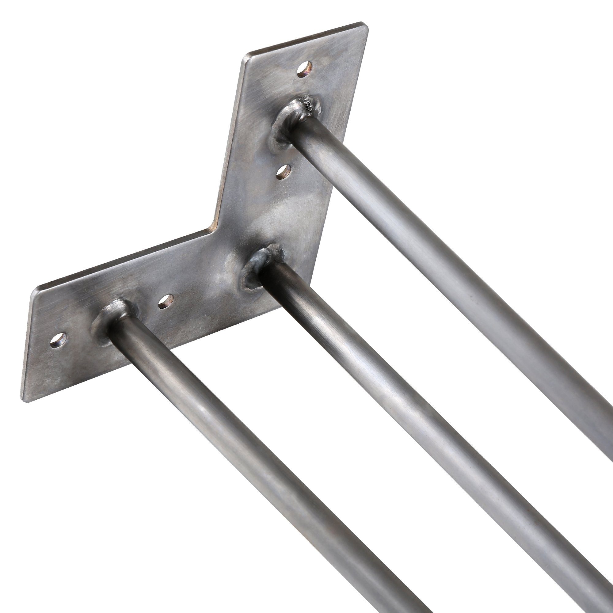 Zelsius Tischbein Hairpin Legs, 4er Set, 71 cm, Rohstahl, Tischbeine aus Stahl