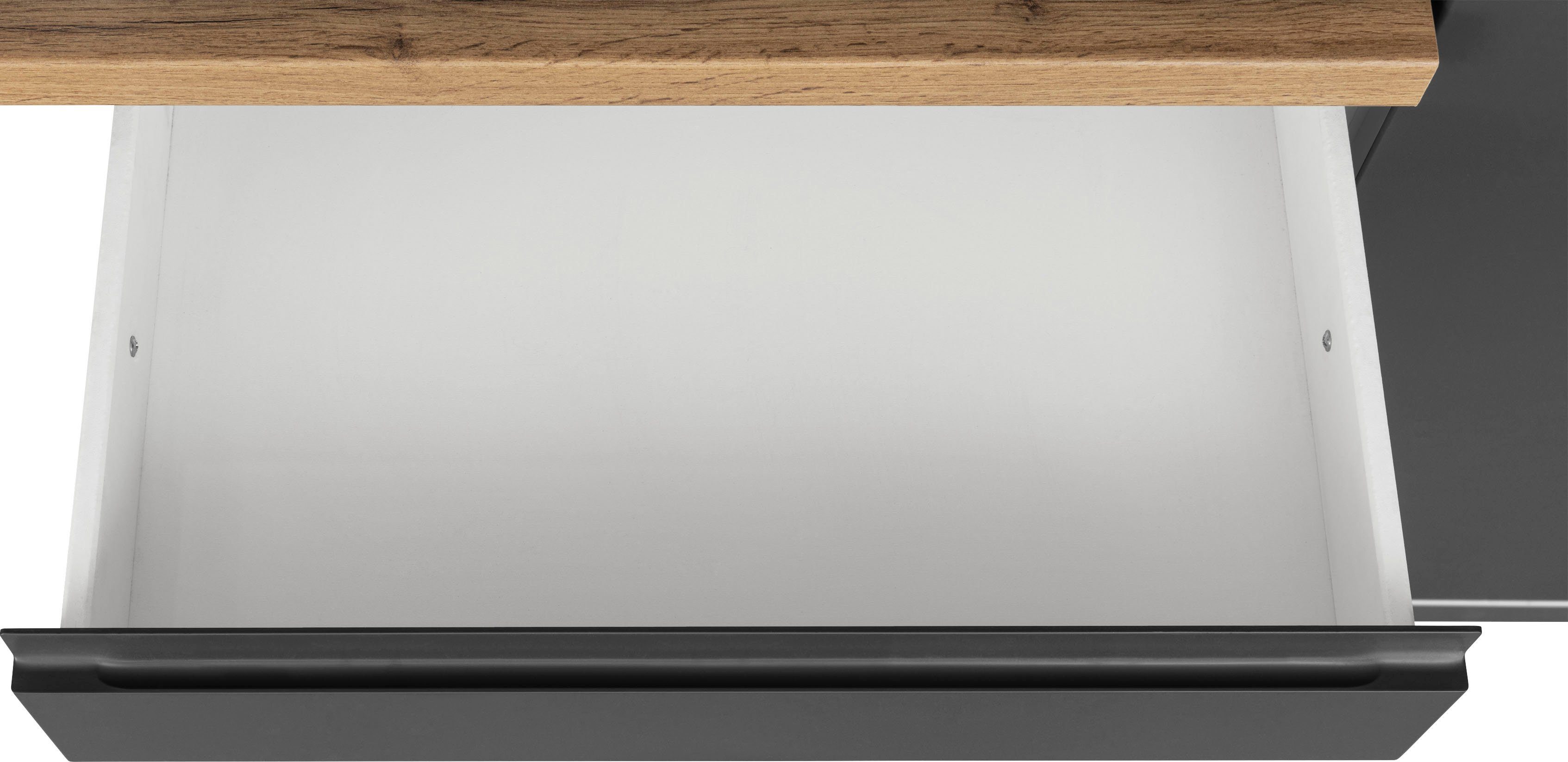 HELD MÖBEL Küche Bruneck, Stellbreite 380/180 cm breit, ohne E-Geräten, MDF Fronten