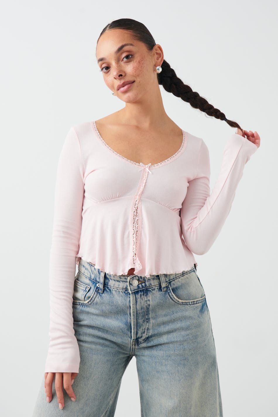Lace detail top
