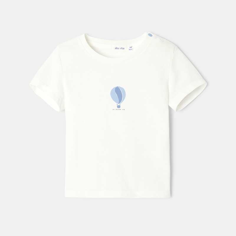 T-shirt manches courtes en coton bio bleu mixte Absorba