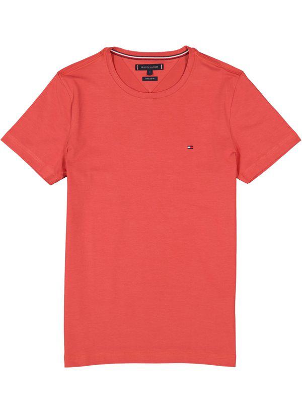 Tommy Hilfiger, T-Shirt, Extra Slim Fit, Bio Baumwolle, koralle