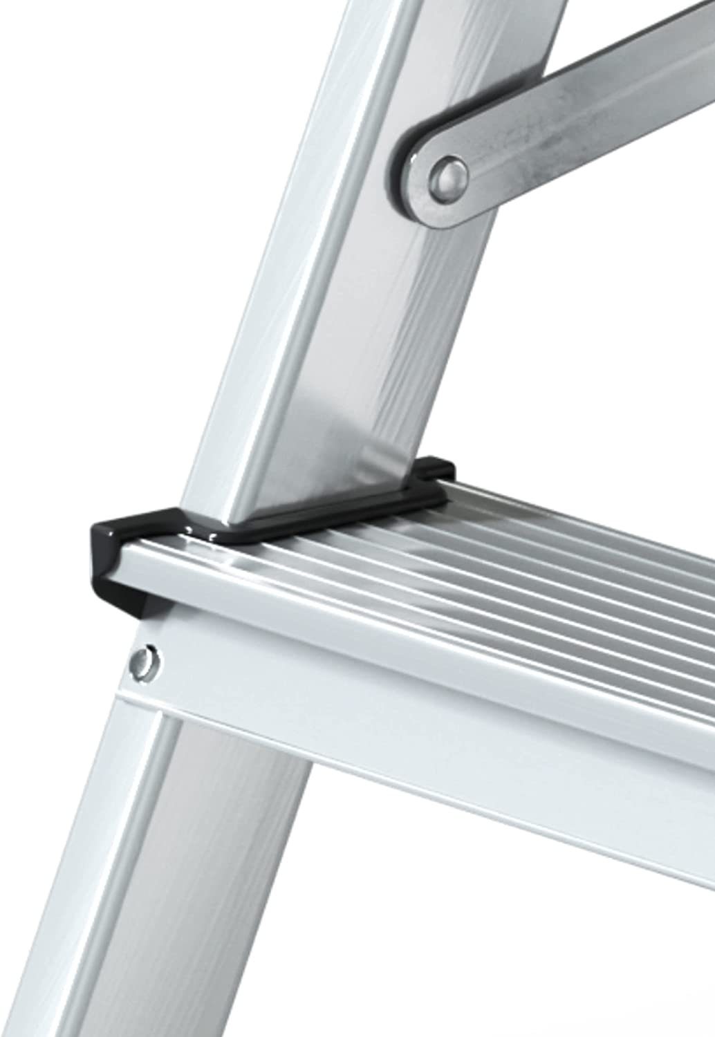 nm_trade Doppelleiter Aluleiter Doppelleiter Trittleiter Stehleiter Klapptritt Zweiseitige, Aluminium, Belastung beträgt 125 Kilogramm, rutschfeste Füße, leicht