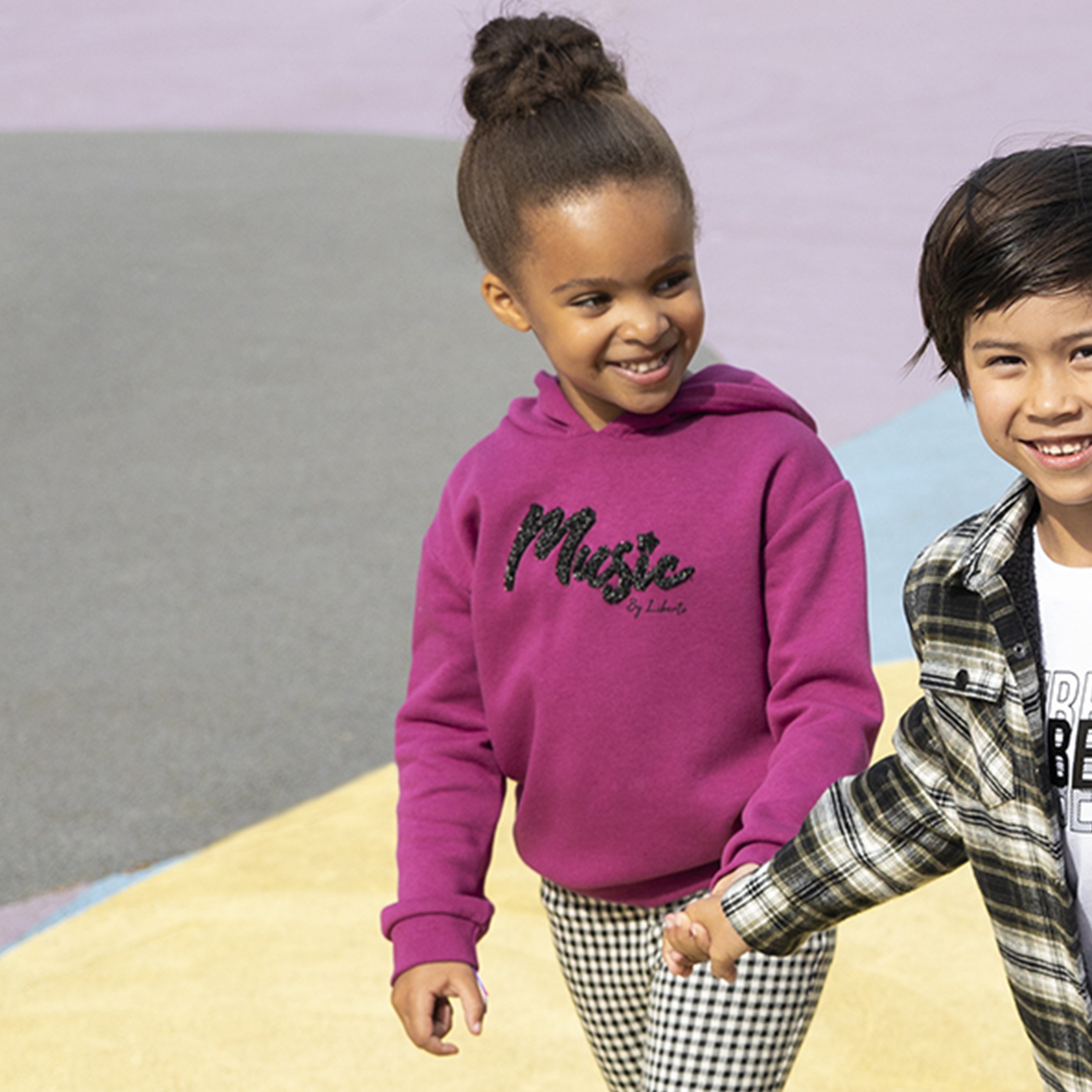 Sweat à capuche hoodie Liberto violet foncé fille | La Halle