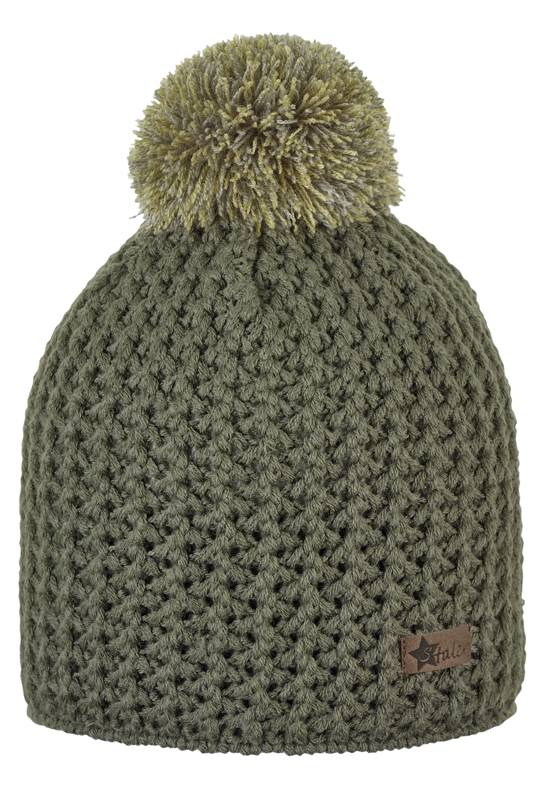 Strickmütze mit Struktur, Marine oder Silber mel.