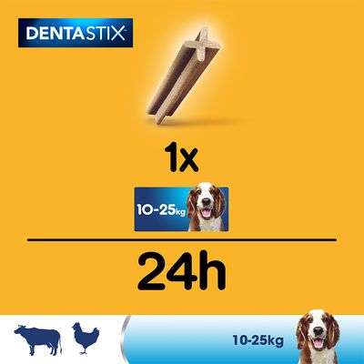 Zahnpflege Snack: Pedigree Dentastix für mittelgroße Hunde (10-25 kg)