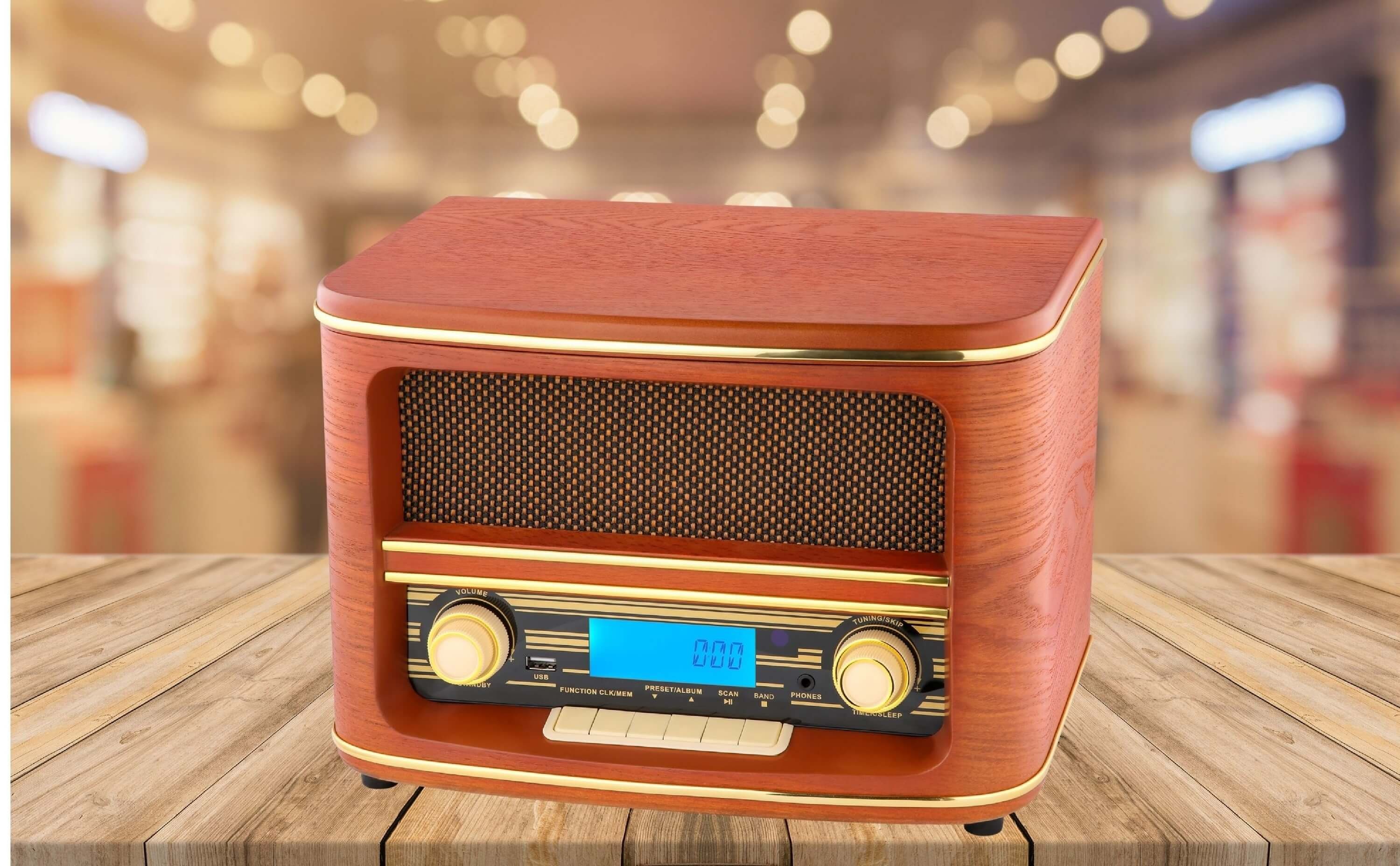 Cyberlux CL-3050 Multifunktionsspieler (Bluetooth, Retrodesign, LCD-Display, Bluetooth)