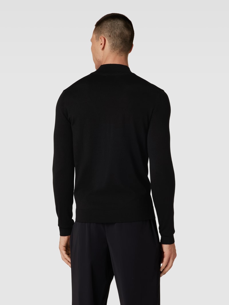 Strickpullover mit Turtleneck Modell 'TOWN' in schwarz