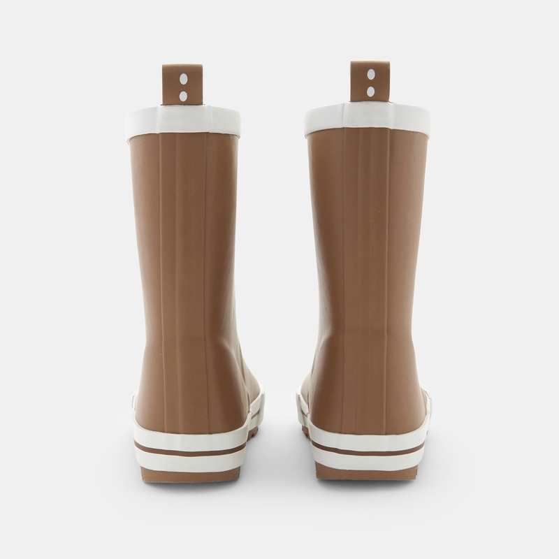 Bottes de pluie fourrées marron garçon