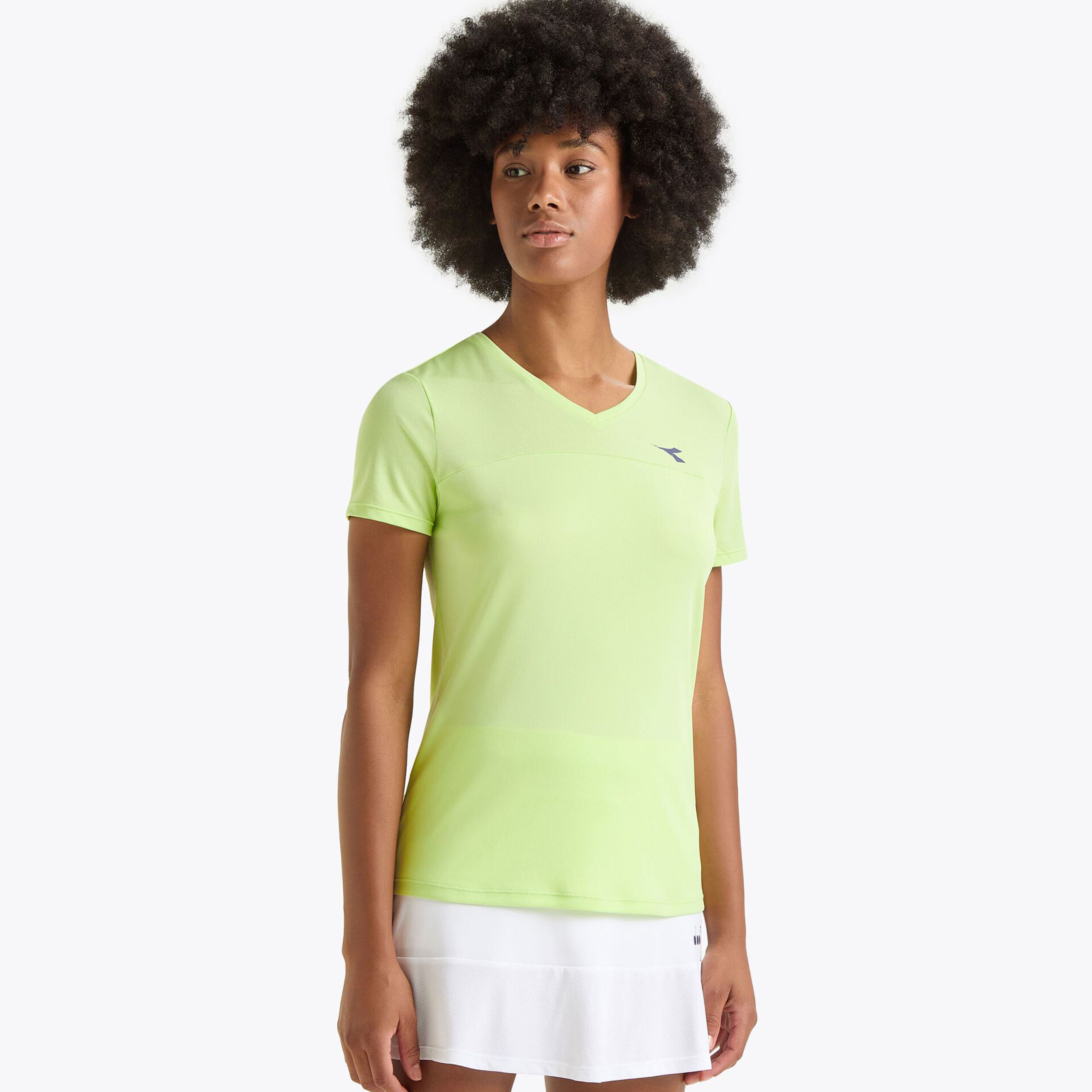 L. Short Sleeve T-Shirt Damen - Limette
