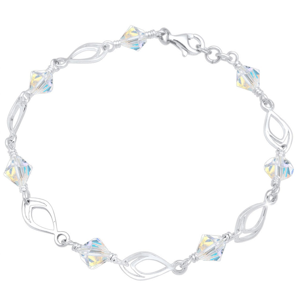 Elli Elli Bracelet Federn Kristalle 925 Silber Bracelet