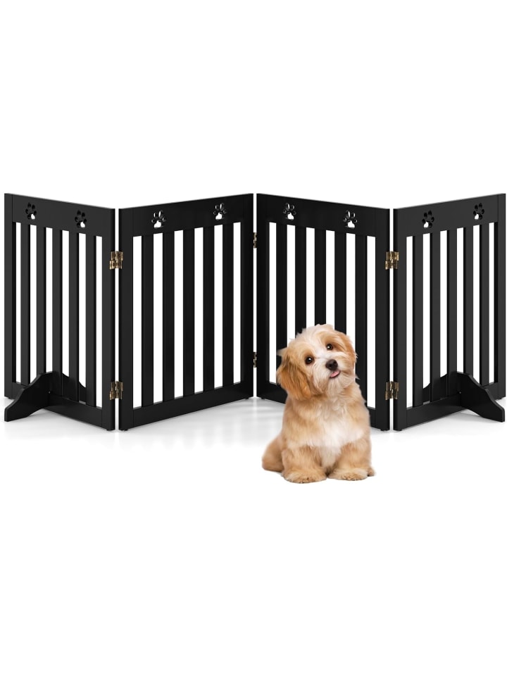 COSTWAY Absperrgitter Hunde 4 Paneelen 60cm in Braun günstig kaufen onesize