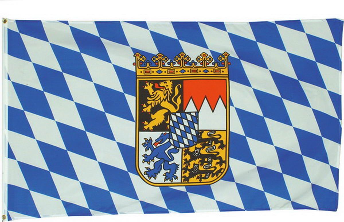 Flagge / Fahne 90x150 cm Bayern m. Wappen