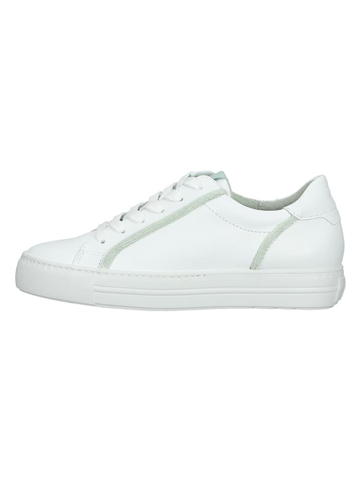 Paul Green Leder-Sneakers in Weiß günstig kaufen