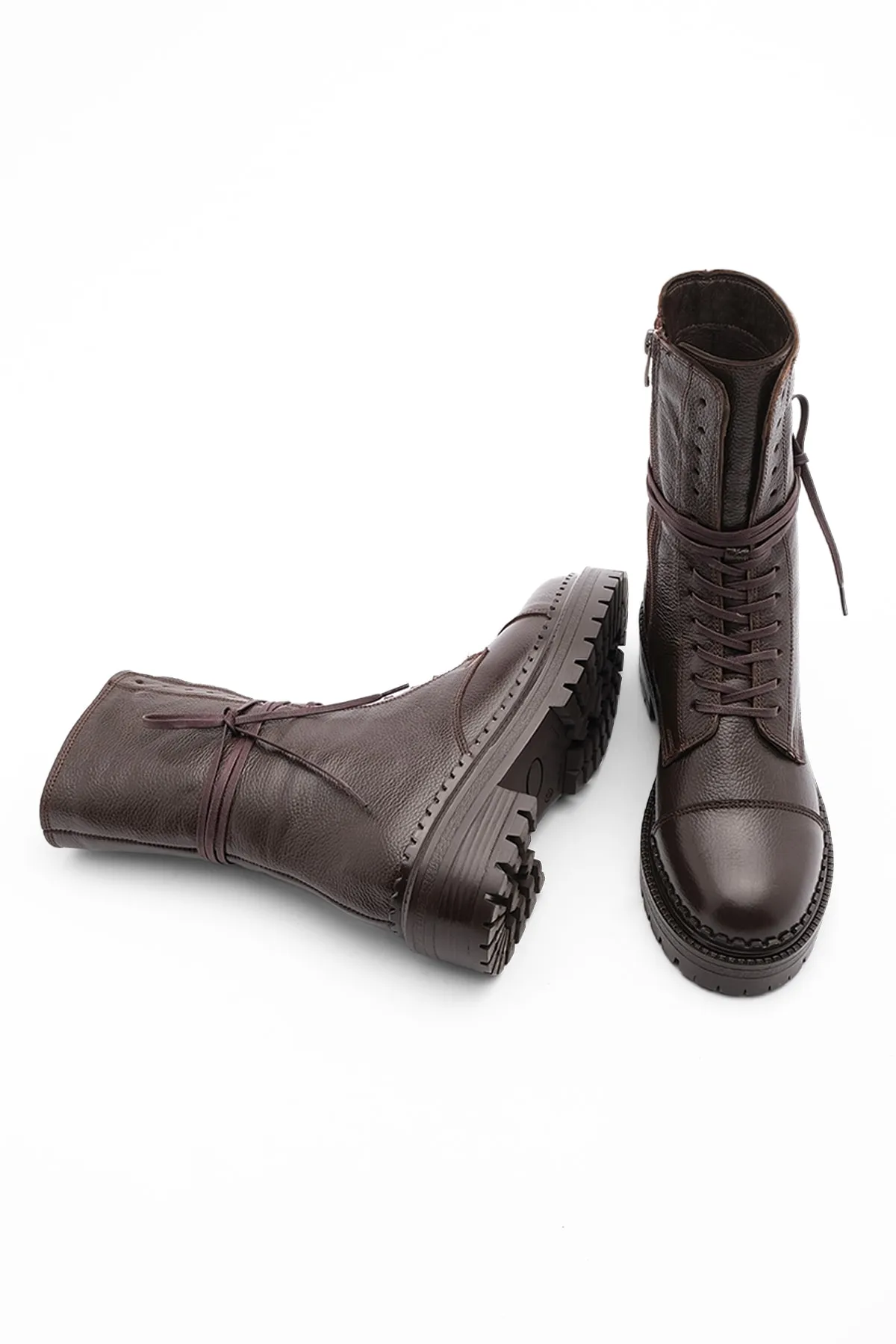 Marjin  Stiefelette - Braun - Flacher Absatz