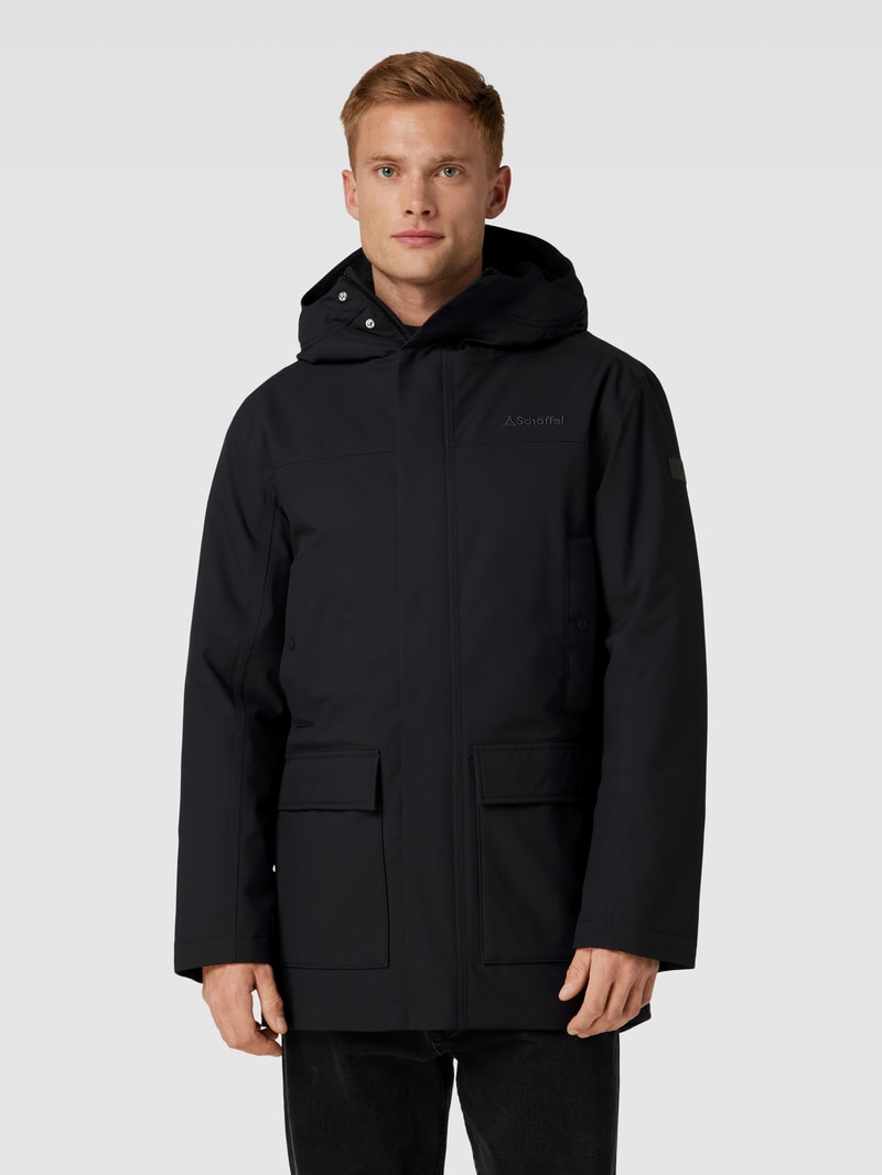 Parka mit Pattentaschen Modell 'ROTTERDAM' in schwarz