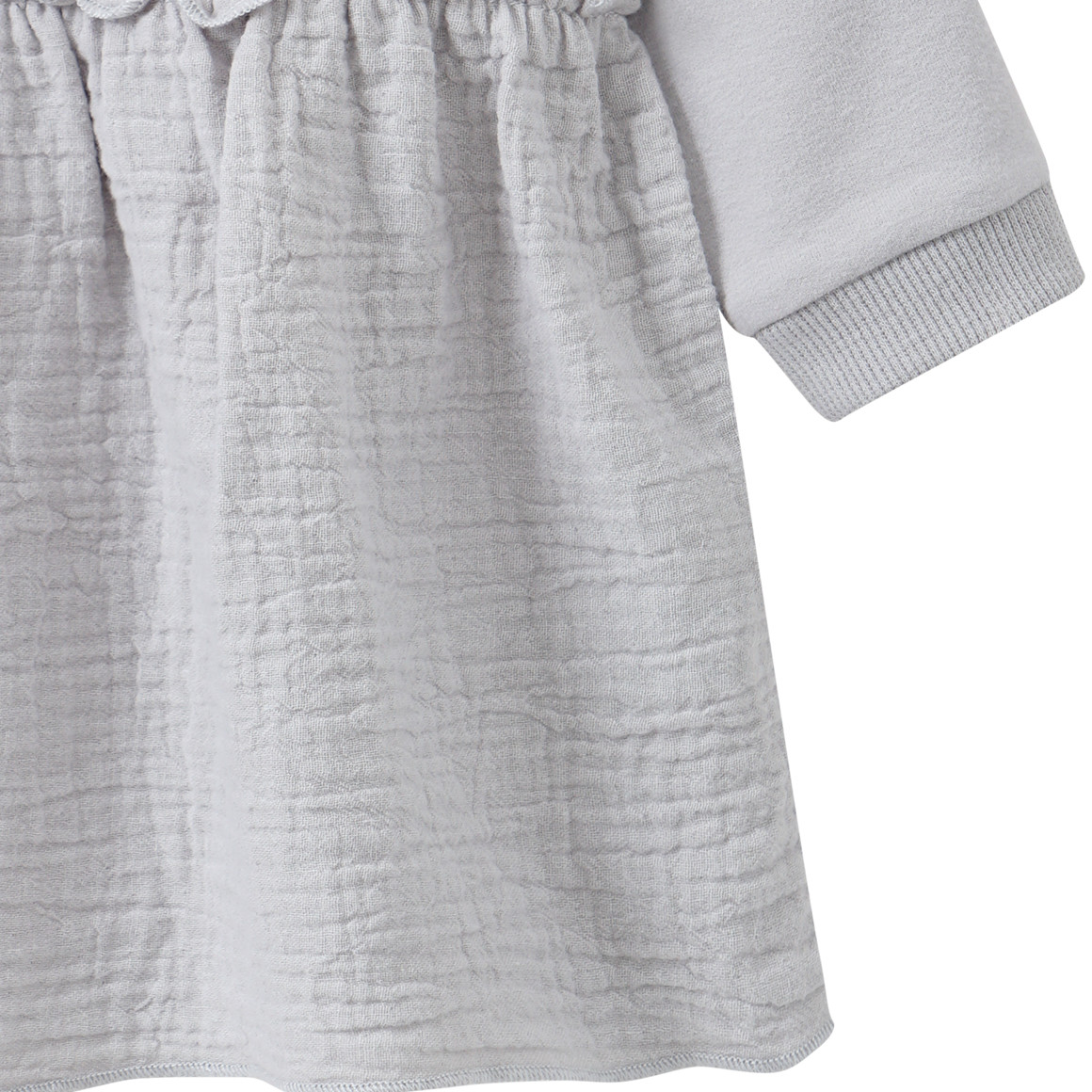 Newborn Musselin-Kleid mit Knopfleiste