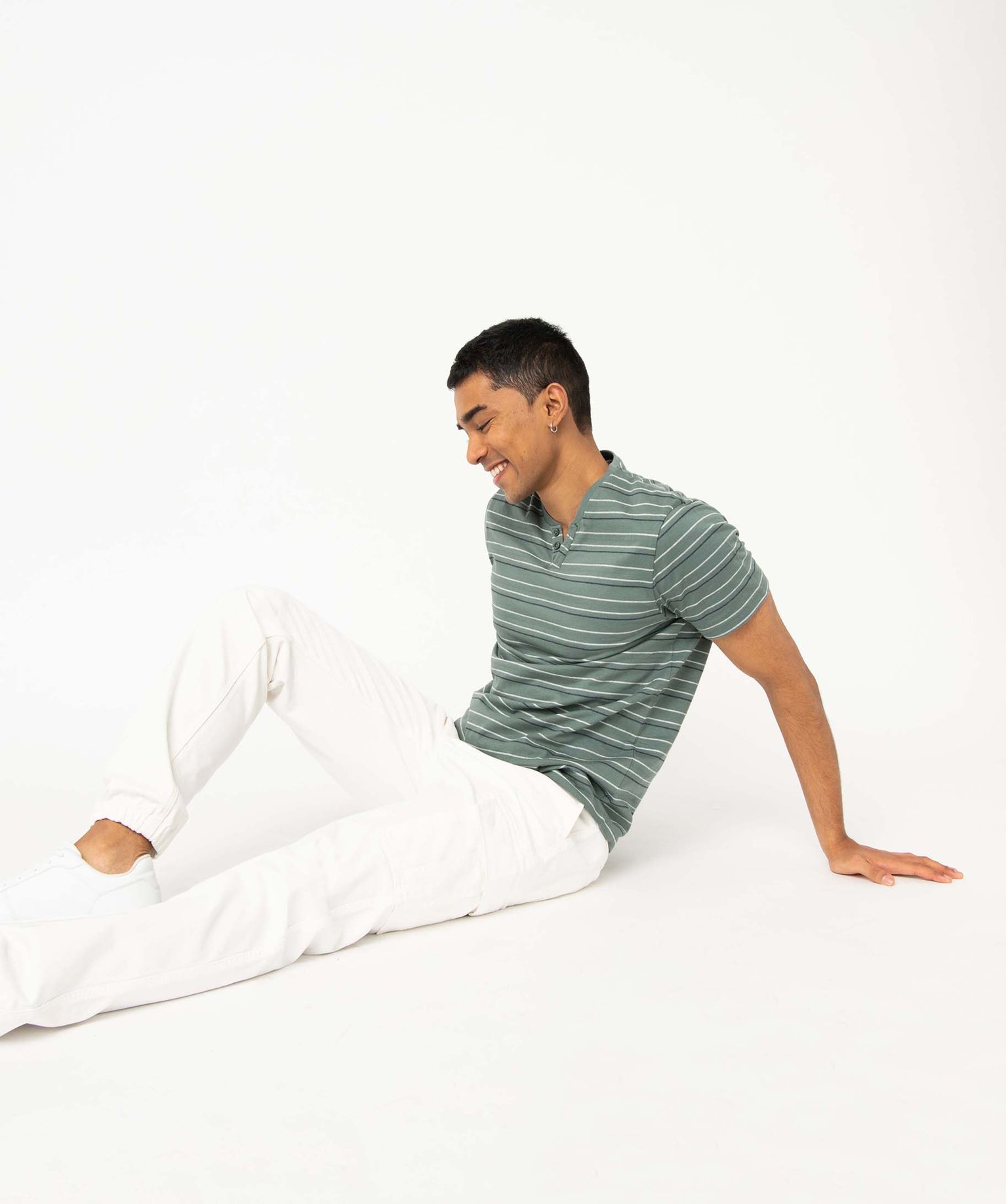 Pantalon homme cargo coupe Straight ecru | GEMO