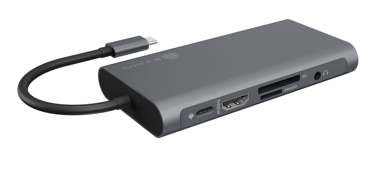 ICY BOX IB-DK4040-CPD, 10-in-1 USB Type-CDockingStation mit PD 100 W