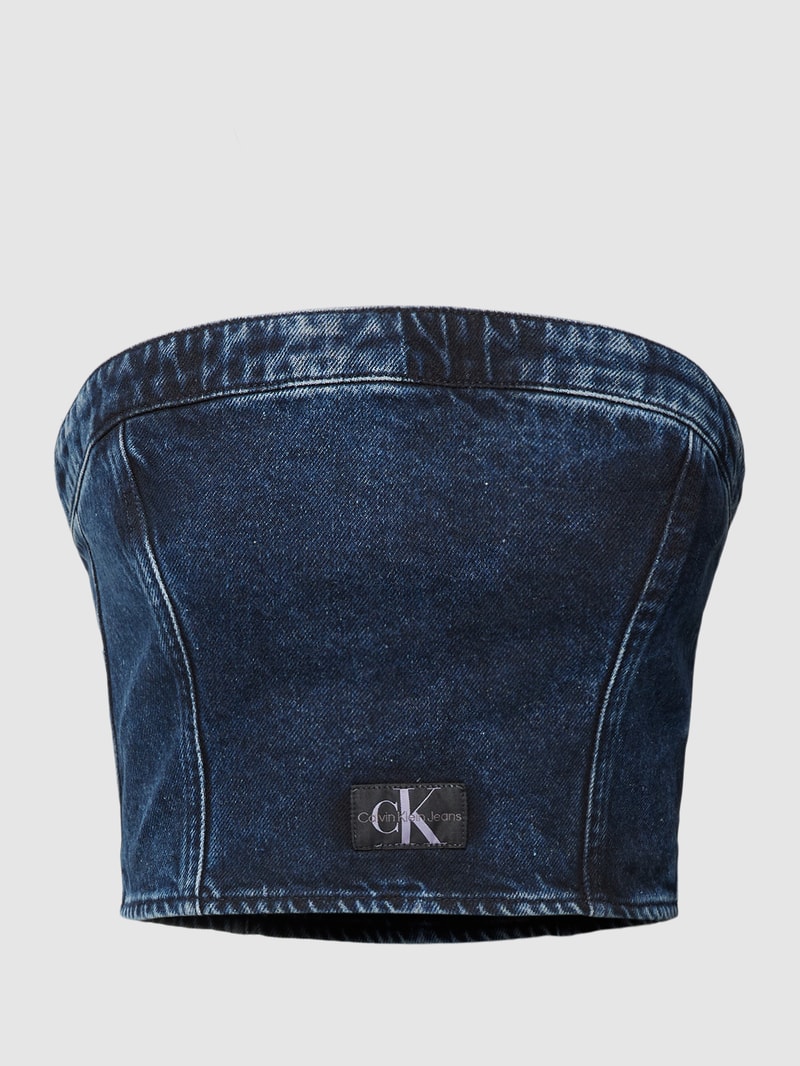 Bandeau-Top in Denim-Optik in jeans