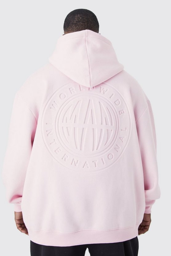 Plus Oversize Man Worldwide Hoodie