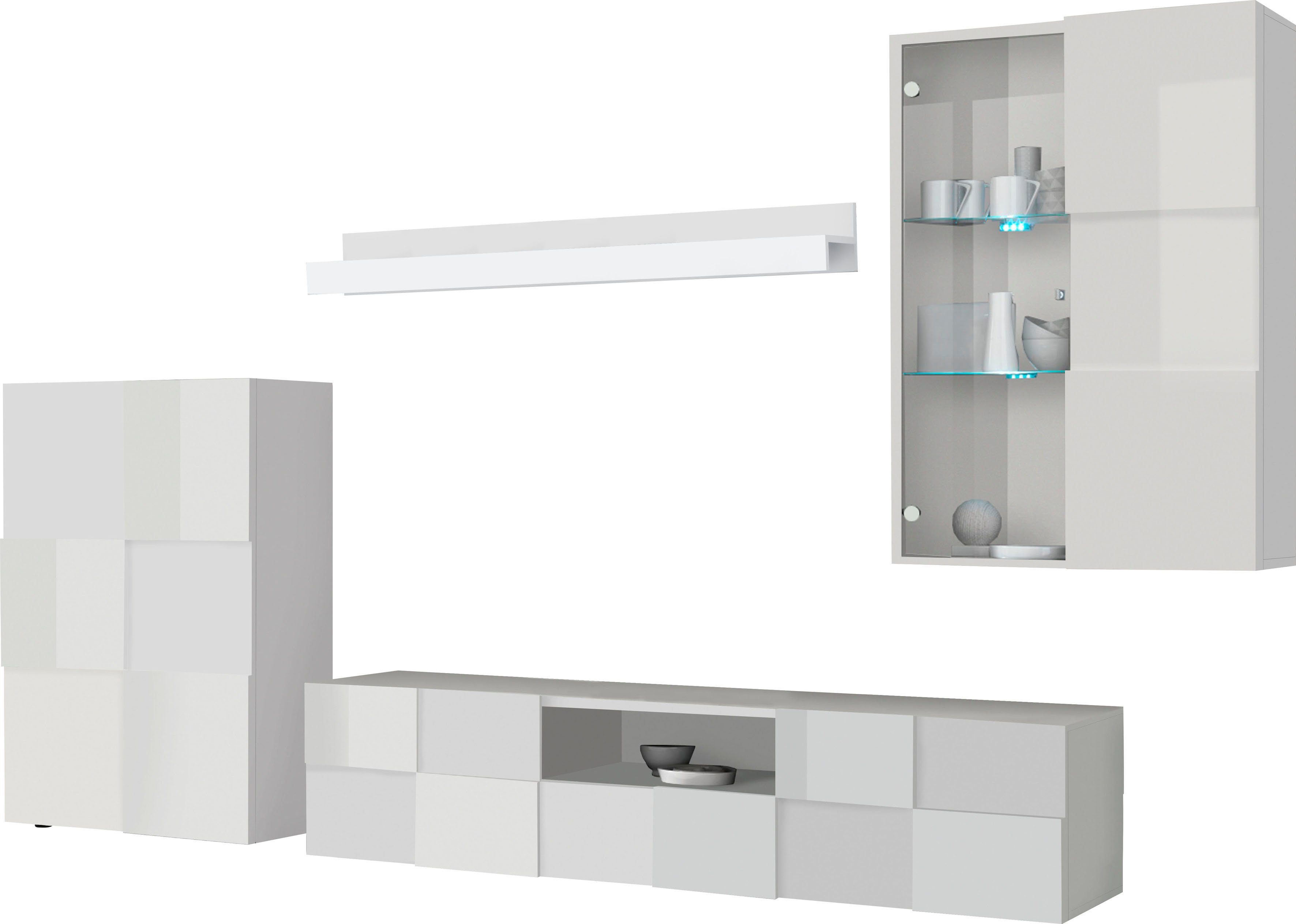 LC Wohnwand Dama, (Set, 4-St)