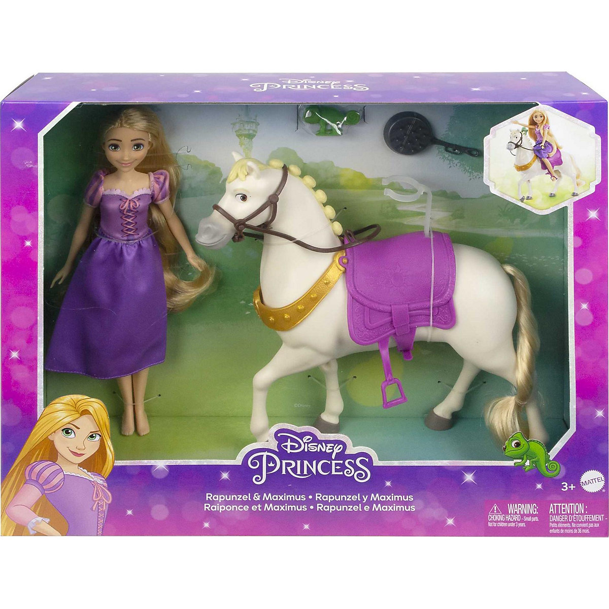 Prinzessin-Spielzeug, Rapunzel-Modepuppe und Pferd, Geschenke für Kinder