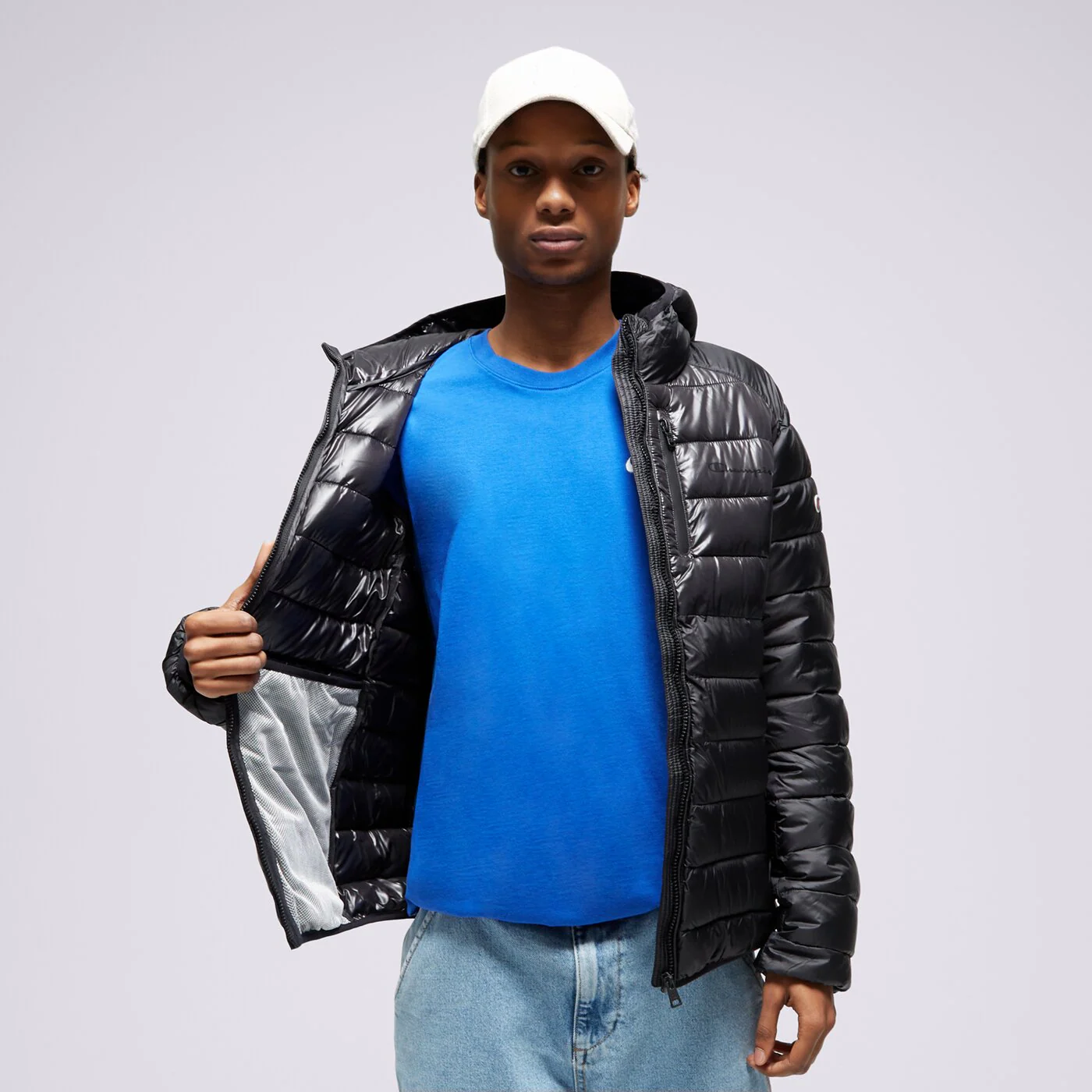 CHAMPION JACKE WINTER HOODED JACKET Schwarz